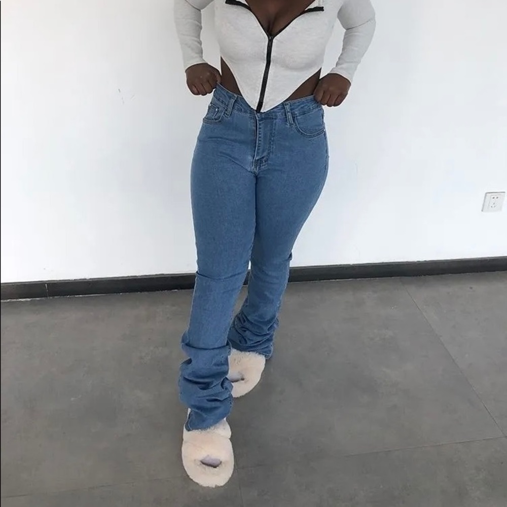 Stacked Denim Jeans